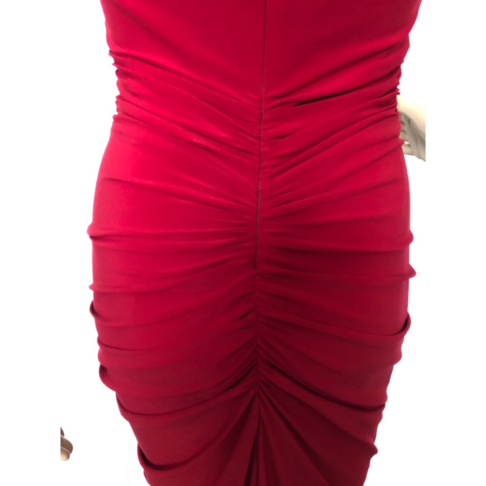Cache Red Midi Dress Size 4 - image 4